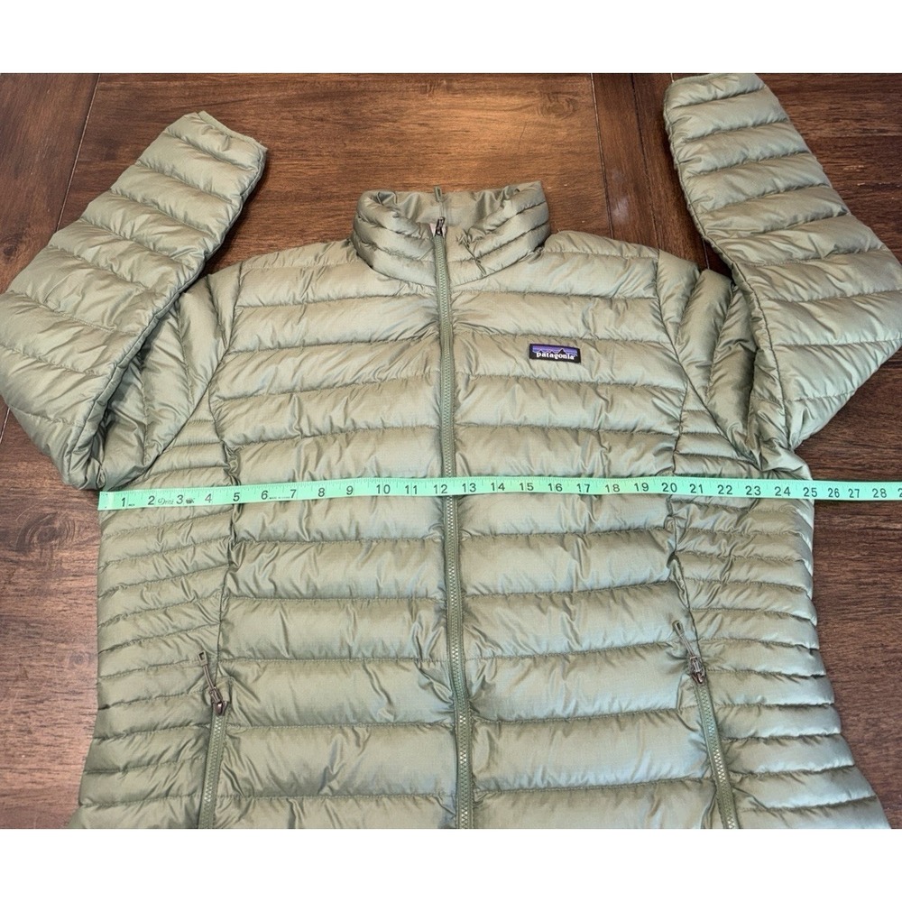 Patagonia Women's XXL Down Sweater Puffer Jacket 84683 Green Quilted Collared - Picture 6 of 9